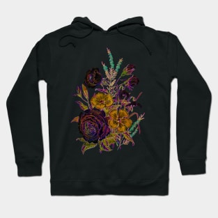 Black Panther Art - Glowing Flowers in the Dark 5 Hoodie